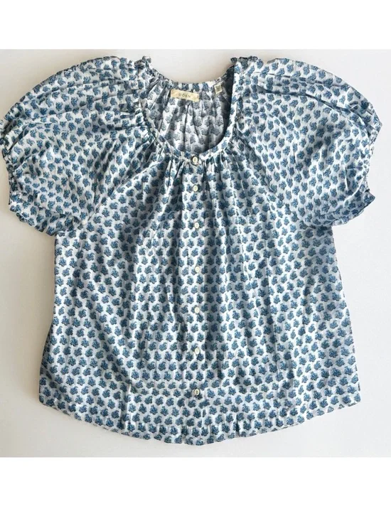 DÔEN June Top Dahlia Ditsy Print NWOT Organic Cotton XS - Picture 7 of 11